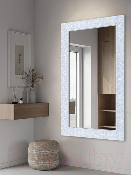 Изображение товара Зеркало Декарт Настенное в раме 8Л1319 (белый перламутр)