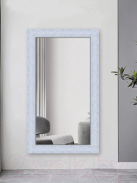 Изображение товара Зеркало Декарт Настенное в раме 8Л1666 (белый перламутр)