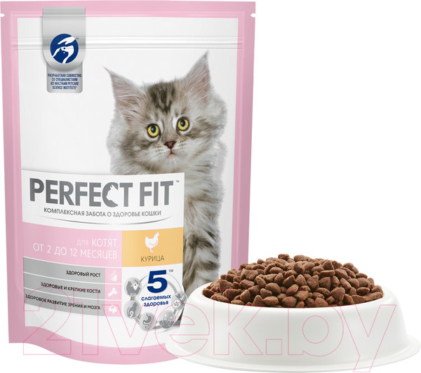 Изображение товара Сухой корм для кошек Perfect Fit Для котят до 12 месяцев. Курица (190г)