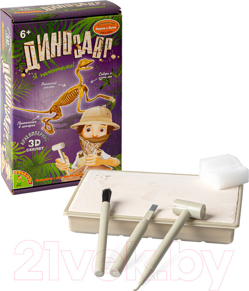 Изображение товара Набор для опытов Bondibon Исторические раскопки. Динозавры Археоптерикс / ВВ5143