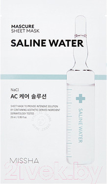 Изображение товара Маска для лица тканевая Missha Mascure AC Care Solution Sheet Mask Saline Water (28мл)