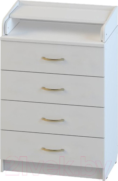 Изображение товара Комод пеленальный Атон Сириус 604 ЛДСП (с шариковыми направляющими, белый)
