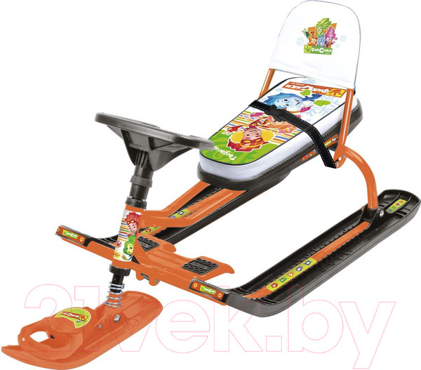 Изображение товара Снегокат детский Ника Тимка Спорт 4 Фиксики / ТС4-1/Ф1 (оранжевый каркас)