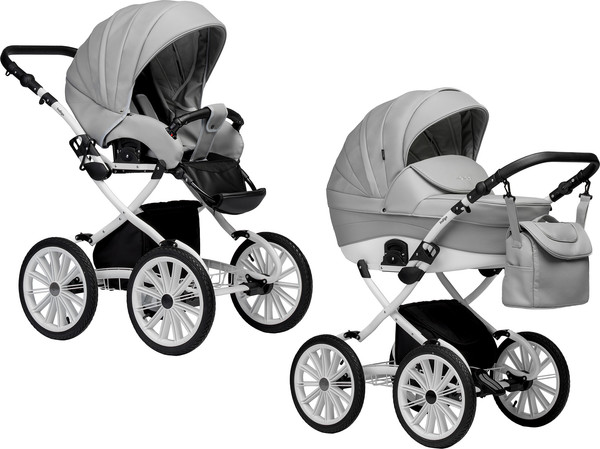 Изображение товара Детская универсальная коляска INDIGO Special Plus 14" (Is 04, серая кожа)