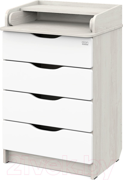 Изображение товара Комод пеленальный Атон Сириус Wood 604 ПВХ (с шариковыми направляющими, сосна касцина)