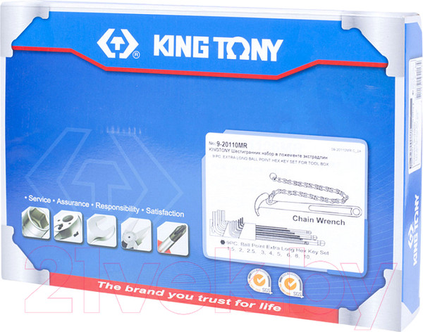 Изображение товара Набор ключей King TONY 9-20110MR (10 предметов)