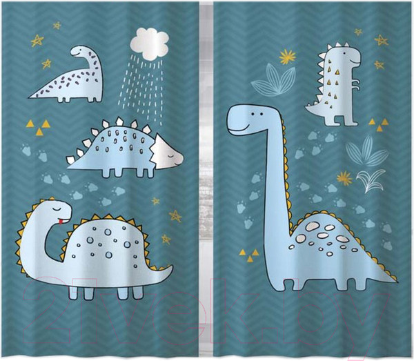 Изображение товара Комплект штор Этель Dinoparty 4562426 (145x260, 2шт)