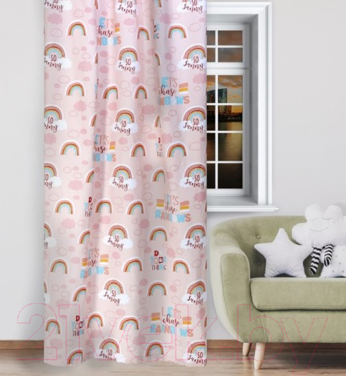 Изображение товара Штора Этель Pink Rainbow 4797426 (145x260)