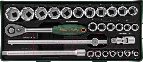 Изображение товара Набор головок слесарных Jonnesway S04H4728SP (28 предметов)