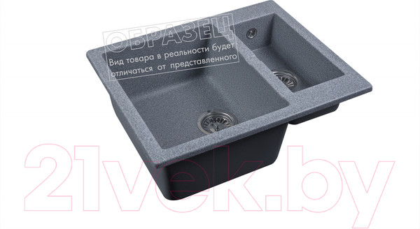 Изображение товара Мойка кухонная БелЭворс Duet L (серый, без сифона)