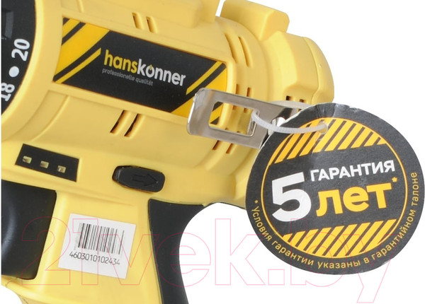 Изображение товара Аккумуляторная дрель-шуруповерт Hanskonner HCD1230R