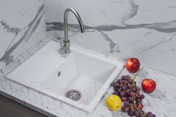 Изображение товара Мойка кухонная БелЭворс Mila R (белый, без сифона)