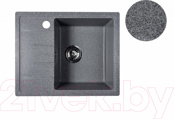 Изображение товара Мойка кухонная БелЭворс Mila R (серый, без сифона)