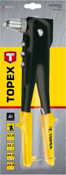 Изображение товара Ручной заклепочник Topex 43E712