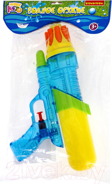 Изображение товара Бластер игрушечный Bondibon Водный пистолет. Наше лето / ВВ2858 (желтый/синий)