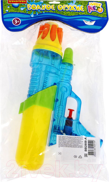 Изображение товара Бластер игрушечный Bondibon Водный пистолет. Наше лето / ВВ2858 (желтый/синий)
