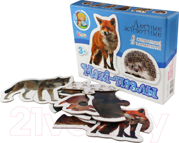 Изображение товара Развивающая игрушка Десятое королевство Maxi. Лесные животные / 02643 (13эл)