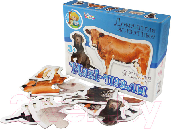 Изображение товара Развивающая игрушка Десятое королевство Maxi. Домашние животные / 02642 (14эл)