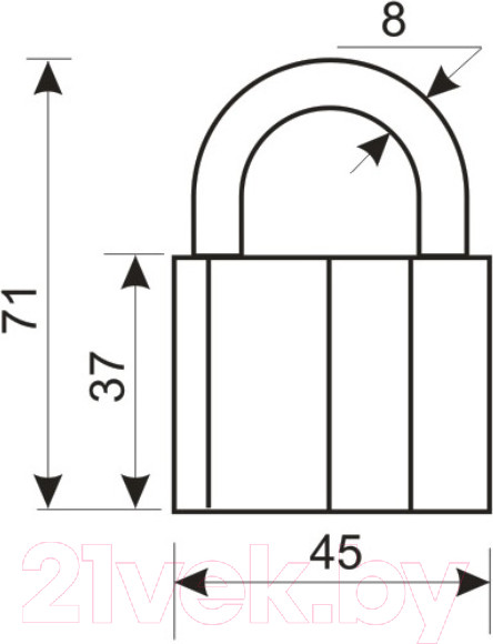 Изображение товара Замок навесной Аллюр ВС2-26С / AL-791956