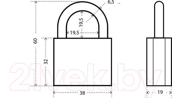 Изображение товара Замок навесной Аллюр ВС2С-401 / AL-795800