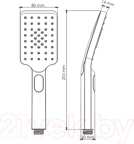 Изображение товара Лейка ручного душа Wasserkraft A126