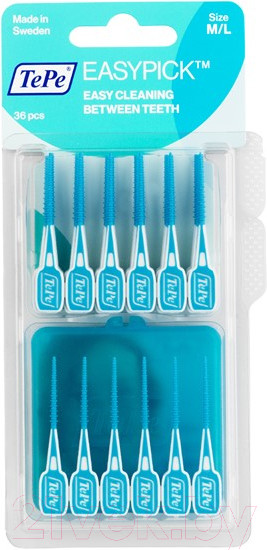 Изображение товара Ершики межзубные TePe EasyPick в блистере (M/L, 36шт)