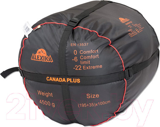 Изображение товара Спальный мешок Alexika Canada Plus правый / 9266.01071 (оливковый)