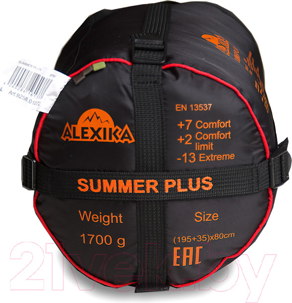 Изображение товара Спальный мешок Alexika Summer Plus правый / 9258.01071 (оливковый)