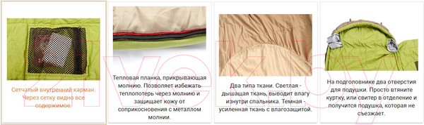 Изображение товара Спальный мешок Alexika Summer Plus правый / 9258.01071 (оливковый)