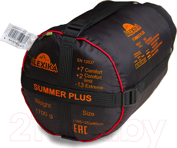 Изображение товара Спальный мешок Alexika Summer Plus левый / 9258.01072 (оливковый)