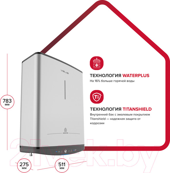 Изображение товара Накопительный водонагреватель Ariston ABSE VLS PRO PW 50 (3700698)