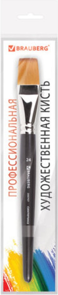 Изображение товара Кисть для рисования Brauberg Синтетика мягкая 24 / 200707 плоская