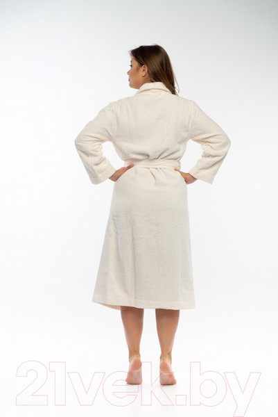 Изображение товара Халат Lilia Женский махровый 13С-0504 (р-р 46/170, светло-кремовый)