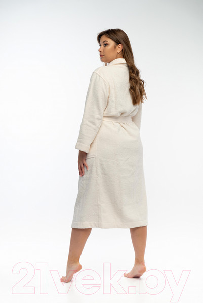 Изображение товара Халат Lilia Женский махровый 13С-0504 (р-р 50/170, светло-кремовый)