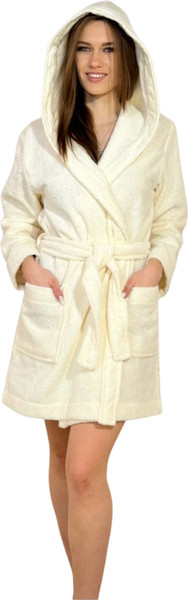Изображение товара Халат Lilia Женский махровый 13С-0494 (р-р 44/170, светло-кремовый)