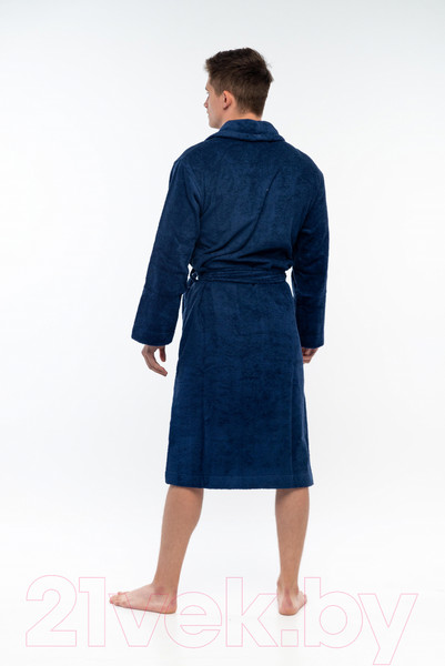 Изображение товара Халат Lilia Мужской махровый 13С-0544 (р-р 56/176, темно-синий)