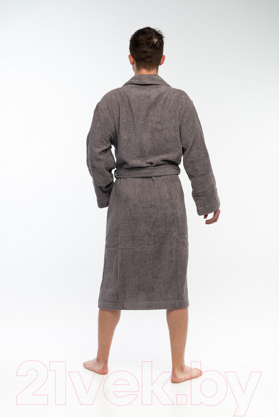 Изображение товара Халат Lilia Мужской махровый 17С-0234 (р-р 58/182, серый)