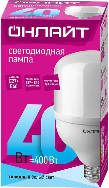 Изображение товара Лампа Онлайт OLL-T100-40-230-840-E27E40 / 82902