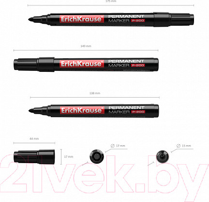 Изображение товара Маркер перманентный Erich Krause P-200 / 4777
