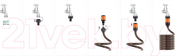 Изображение товара Шланг поливочный Claber Spiral Kit Basiс (10м)