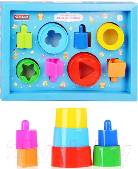 Изображение товара Развивающая игрушка Stellar Пирамидка. Матрешка / 01555