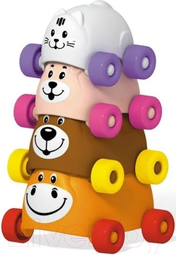 Изображение товара Развивающая игрушка Stellar Пирамидка. Зверята-акробаты / 01933