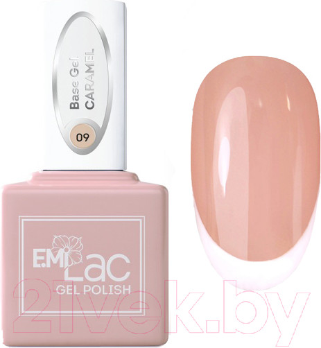 Изображение товара База для гель-лака E.Mi E.MiLac Base Gel Карамель №09 (15мл)