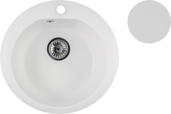Изображение товара Мойка кухонная БелЭворс Nika (белый, без сифона)