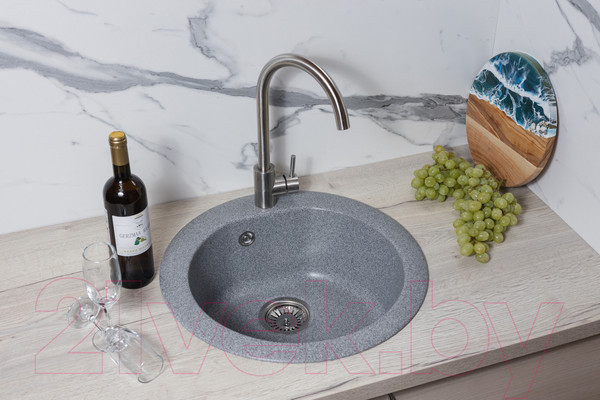 Изображение товара Мойка кухонная БелЭворс Nika (серый, без сифона)