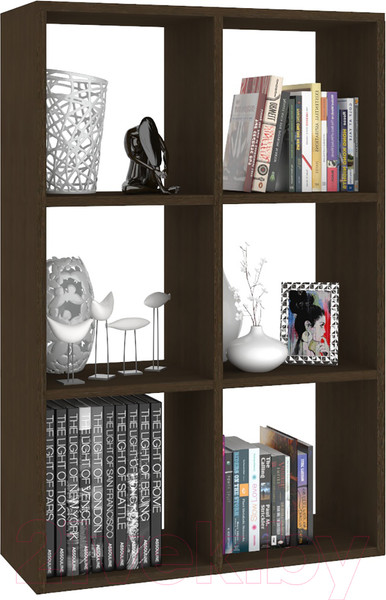 Изображение товара Стеллаж Кортекс-мебель КМ-33 6 секций (венге)