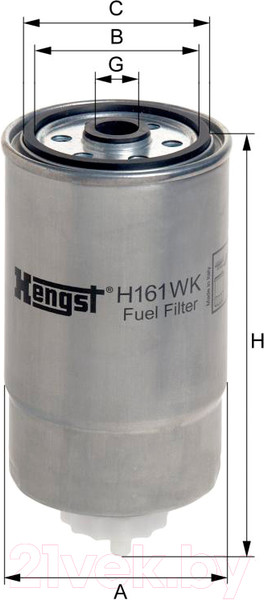 Изображение товара Топливный фильтр Hengst H161WK