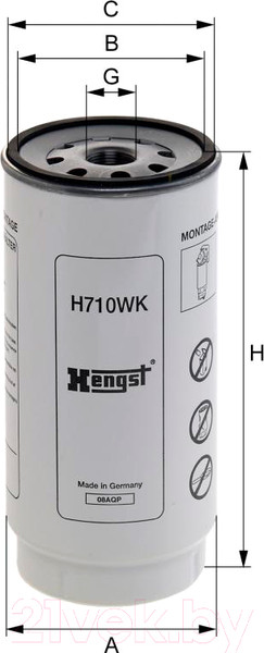 Изображение товара Топливный фильтр Hengst H710WK