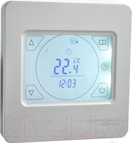 Изображение товара Терморегулятор для теплого пола Warmehaus TouchScreen WH 92 (серый)