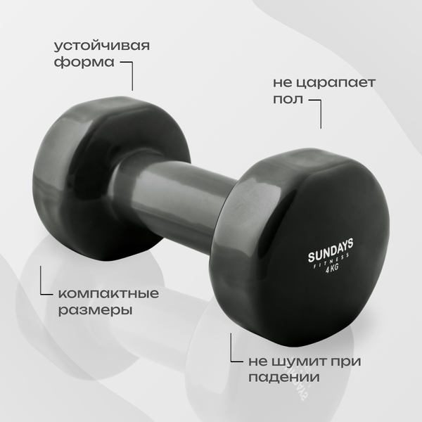 Изображение товара Гантель Sundays Fitness LKDB-504A (4кг)